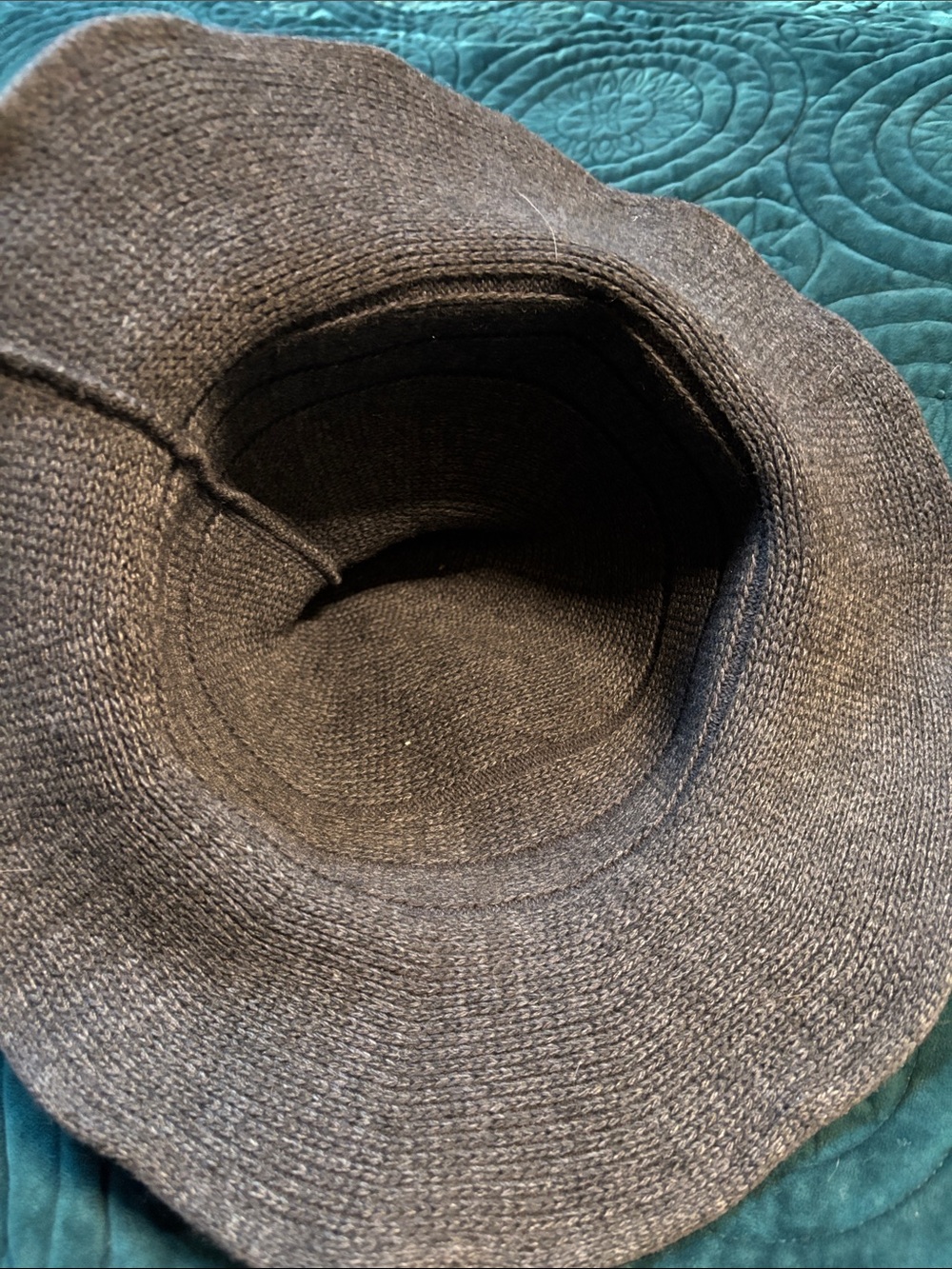 Pointed Knit Witch Hat in Charcoal Gray - Picture 6 of 7